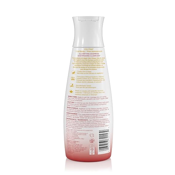 Live Clean Shampoo, Clarifying Apple Cider, 12 Oz