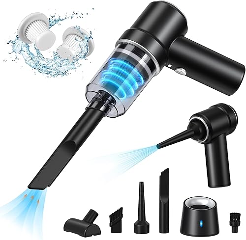 MEXADO Aspiradora de coche, aspiradora de mano, mini aspiradora, aspiradora de mano inalámbrica, aspiradora de mano recargable, aspiradora portátil