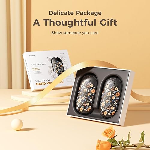 Miniatura 64 de OCOOPA Calentadores de manos magnéticos recargables, paquete de 2, calentadores de manos eléctricos AI, calentamiento rápido, 3 ajustes, certificado