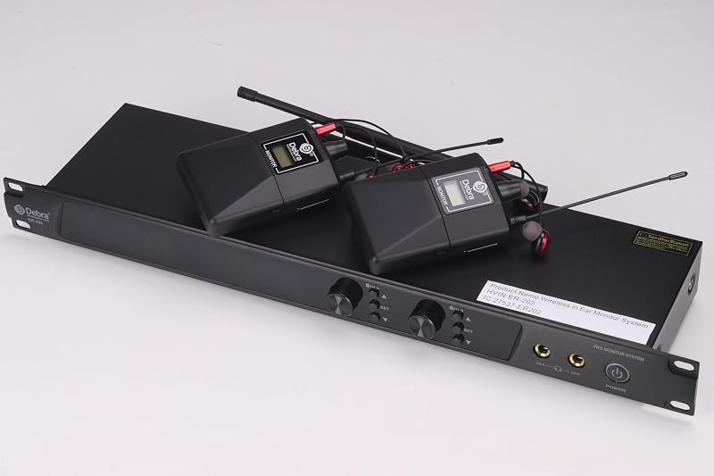 D Debra Audio PRO ER-202 UHF Dupla Csatornás Vezeték Nélküli Fülmonitor Rendszer Adóval és Vevővel Színpadra, Stúdióba, Zenészeknek