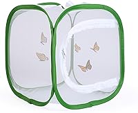 Vista 1 de RESTCLOUD Jaula de insectos con diseño de mariposas pequeñas, con 6 paneles de malla, 30,5 x 12.0 x 12.0 x 12.0 in de alto