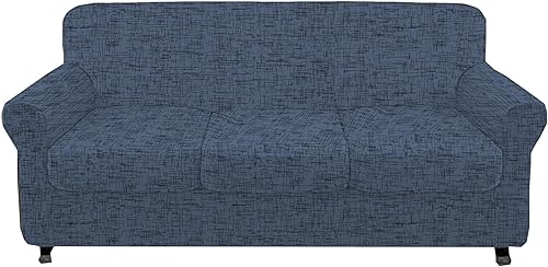 Miniatura 46 de CRFATOP Funda elástica para sillón de 2 piezas, suave y ajustable, con brazos, protector de muebles lavable para sala de estar, mascotas, perros,