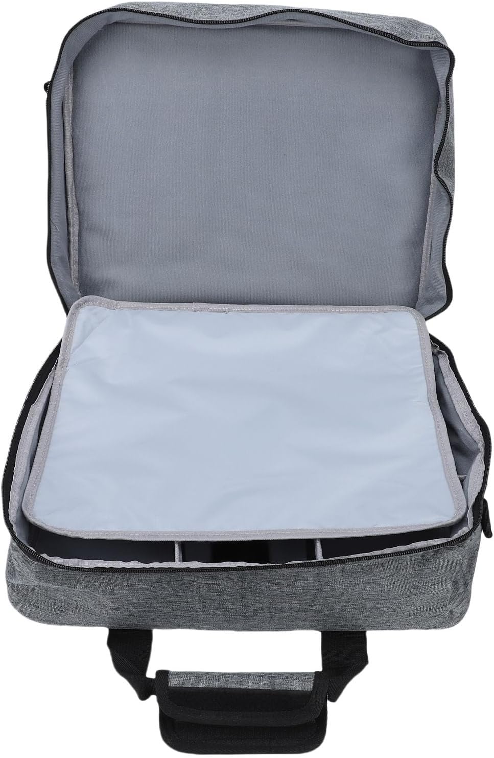 Zunate DJ Mixer Bag with Removable Divider and Padded Foam for Audio Equipment, Carrying Case Fits RODECaster Pro 2 and Recording Console for Musicians