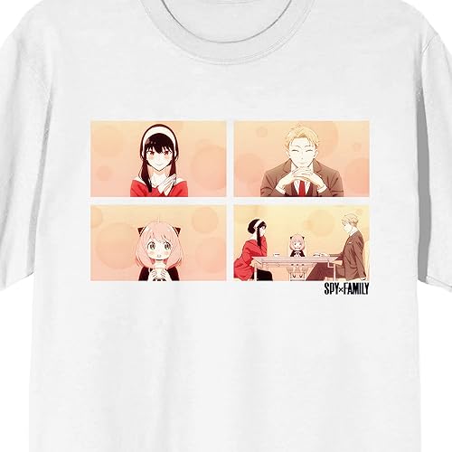 Miniatura 2 de Spy x Family Forger Family Pictures - Camiseta blanca de manga corta con cuello redondo para mujer