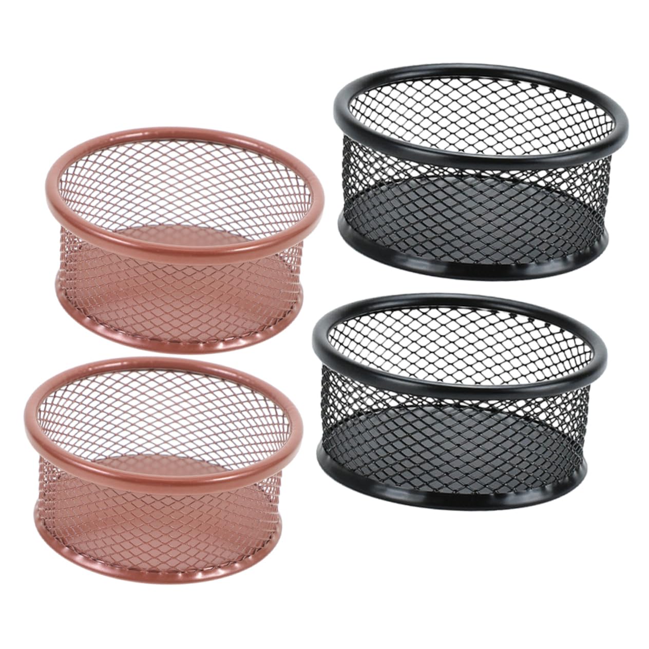 Holibanna 4Pcs Mesh Paper Clip Holder Metal Paper Clip Dispenser Organizer for Desk Office and School Desktop Clip Storage Rack
