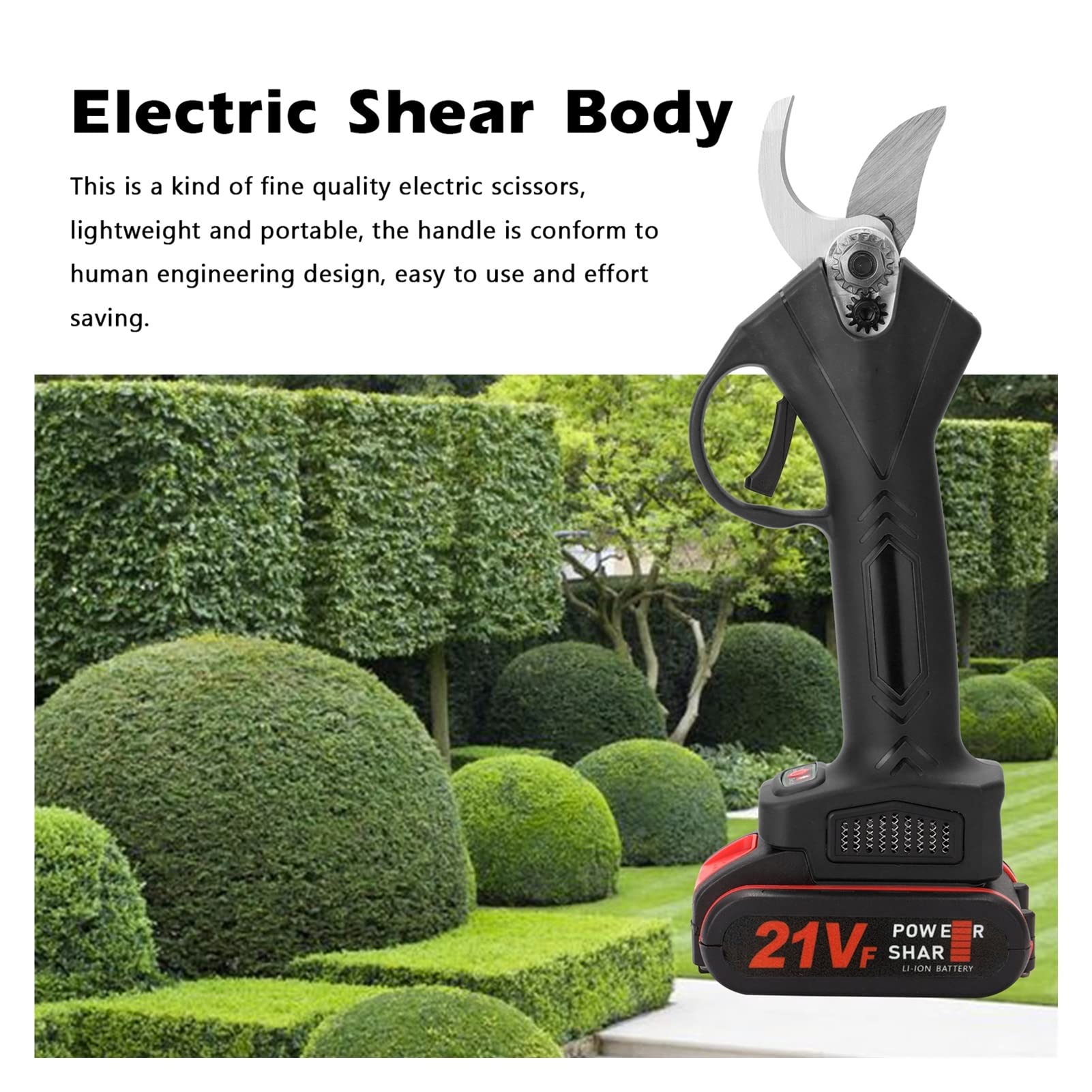 Tijeras de podar eléctricas Tijeras de podar eléctricas inalámbricas de 21V, tijeras de podar for jardín, bonsái, ramas de poda de árboles, cortador de batería, herramienta de jardín for paisajismo Po