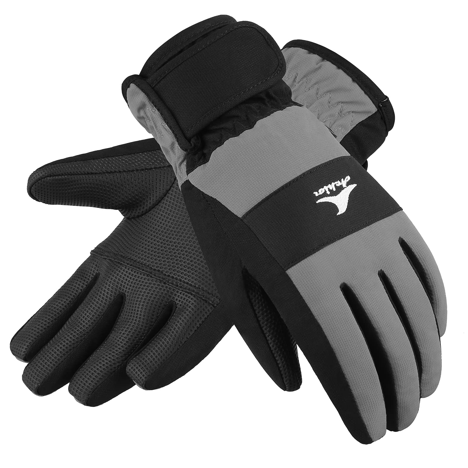 Achiou Kids Ski Gloves, Waterproof Winter Snow Gloves for Boys Girls Youth