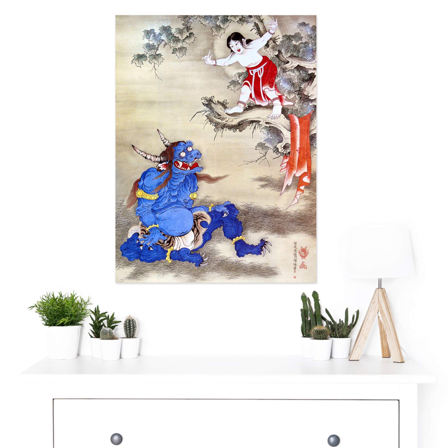 Amazon.com: Shohaku Mountain Child Demon Japan Painting Large Wall