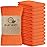 Softolle Bar Mop Towels, Pack of 12-16x19 Inches - 100% Cotton Super Absorbent Towels, Multi-Purpose for Home and Bar Cleaning (Orange)