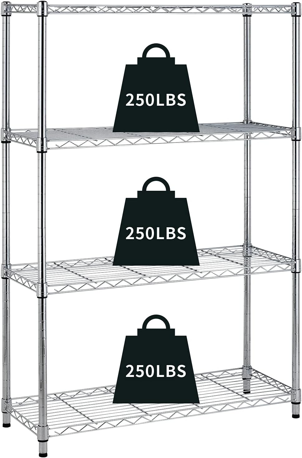4 Tier Wire Racking Unit Storage Shelf Organizer 54
