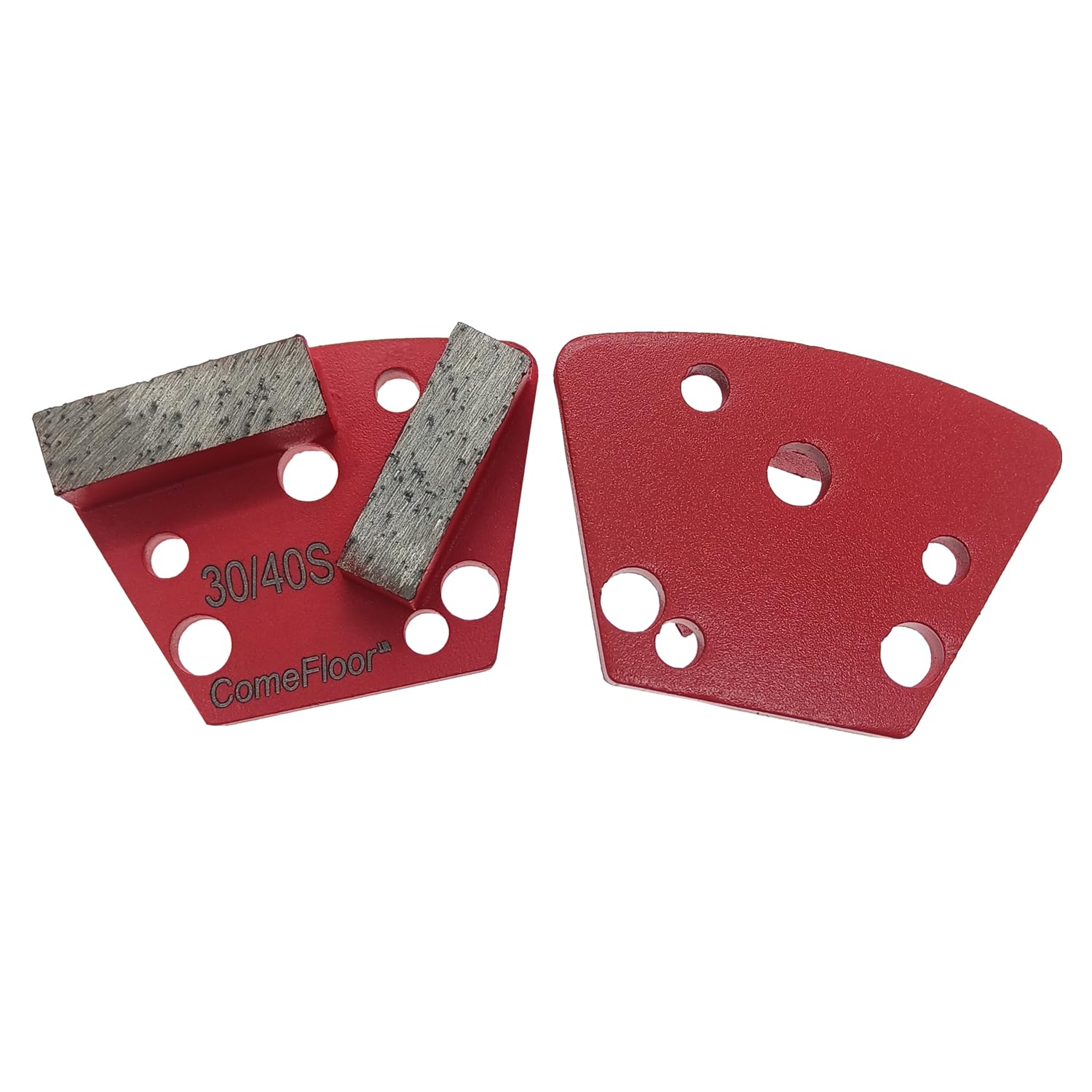 Zapatos de molienda de metal trapezoidal de diamante para suelo de hormigón, compatibles con molinos ASL/Warrior/Iron Horse, grano 30/40, unión suave, 9 unidades