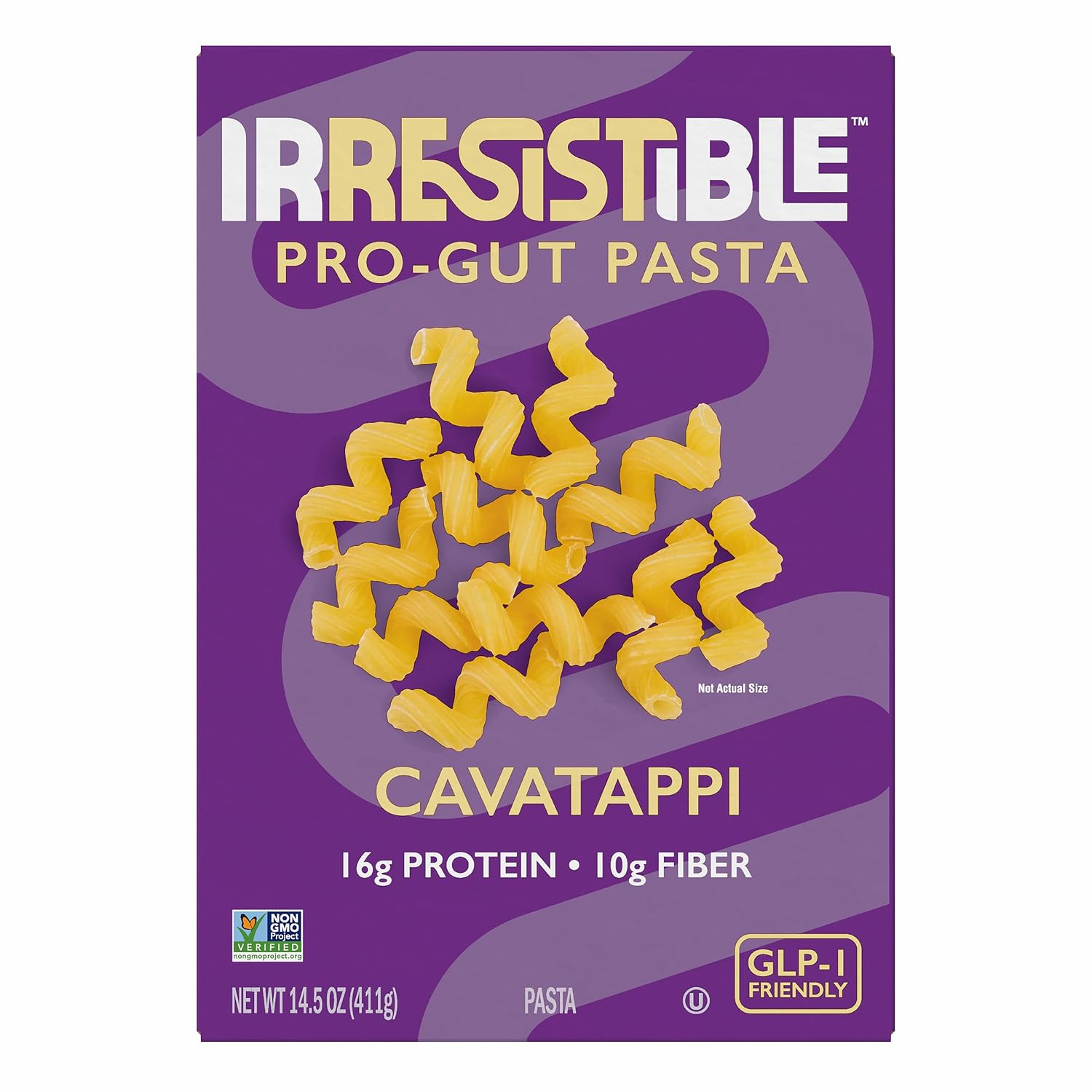 IRRESISTIBLE Cavatappi Pasta - GLP-1 Friendly Spirals for Gut Health Support, 14.5 oz