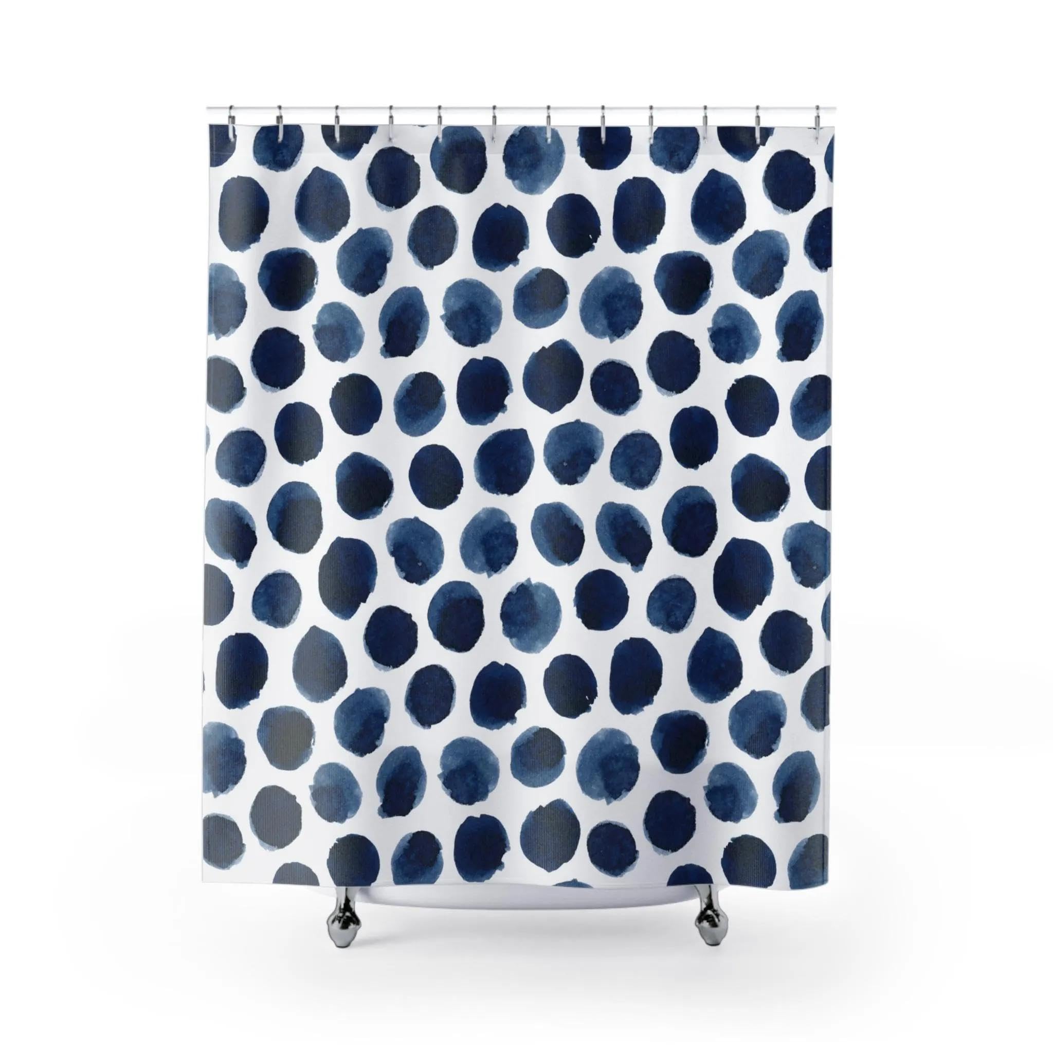 Rideau de douche moderne bleu 100x200 cm pour stopper les éclaboussures