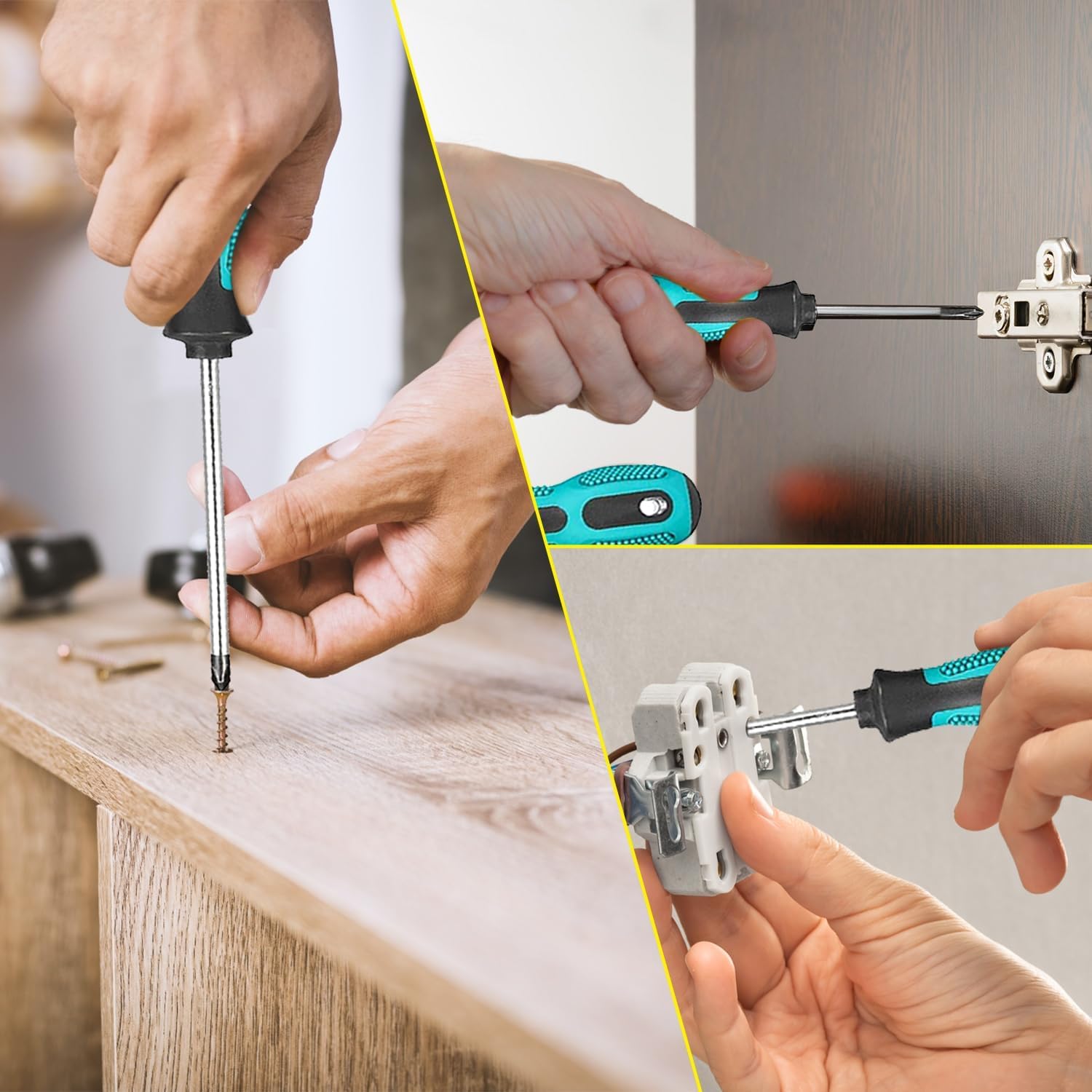 10 Pezzi Set Cacciaviti Magnetico Precisione, Set di Cacciaviti Professionali, Cacciavite a Stella e a Testa Piatta, con Magnetizzatore e Scatola di Immagazzinaggio