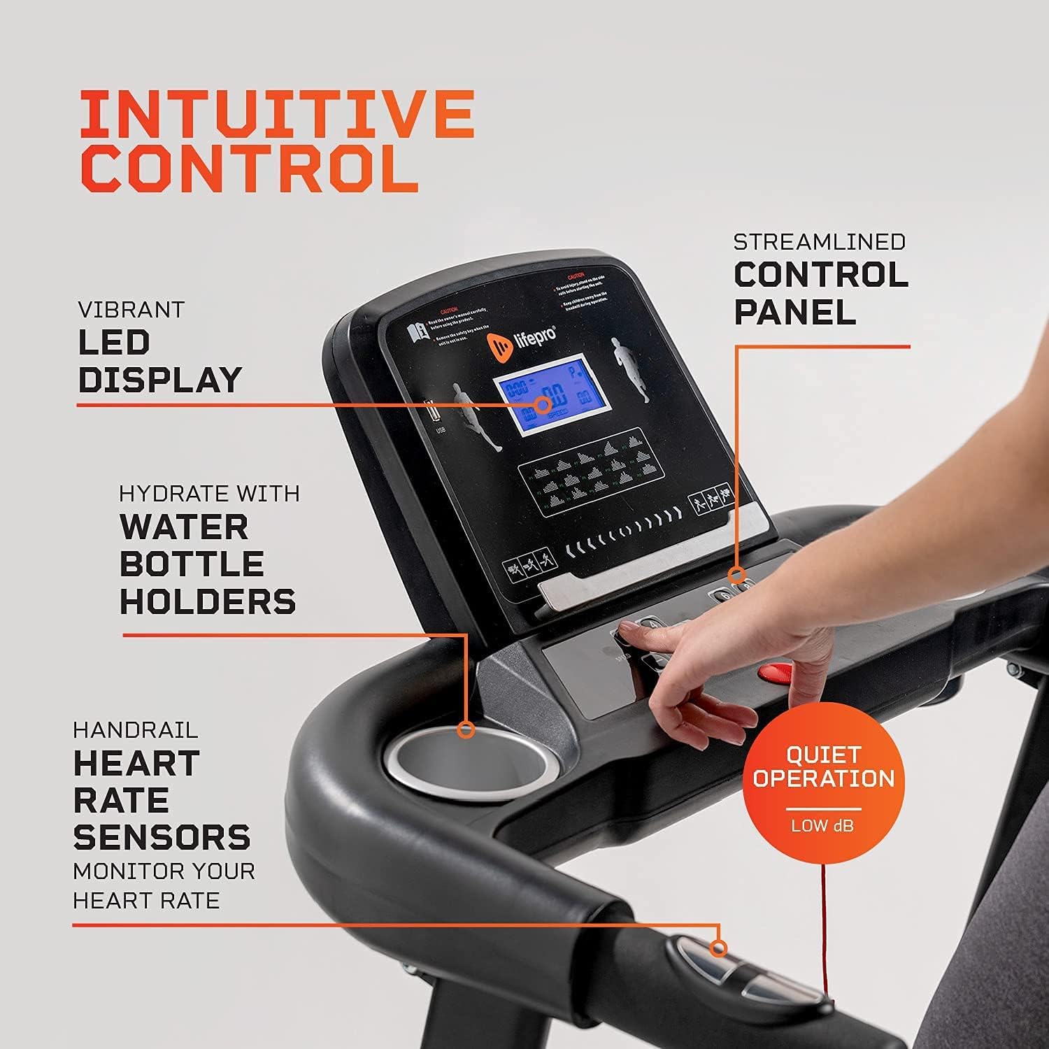 LifePro Compact Foldable Treadmill for People 5' 4"" & Under. Mini Electric Folding Portable Treadmill for Walking & Running in Small Spaces Including Homes & Apartments (Bluetooth & Tablet Holder)