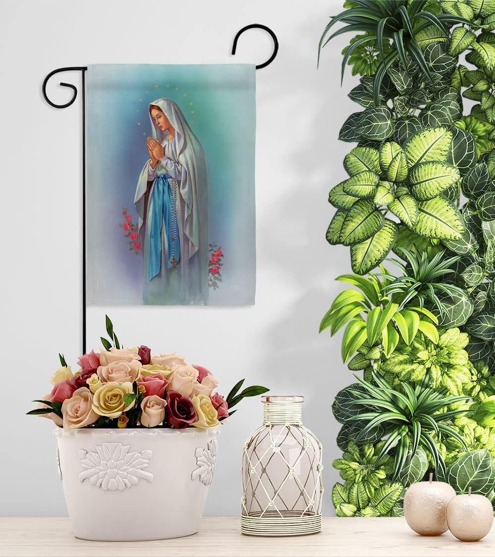 Breeze Decor - Our Lady of Grace Inspirational - Everyday Impressions Decorative Vertical Garden Flag 13" x 18.5" Printed In USA