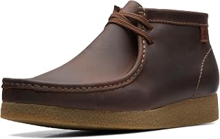 Clarks Men's Shacre Chukka Boots - Beeswax Leather Wallabee-Inspired with Extreme Comfort Cushioning