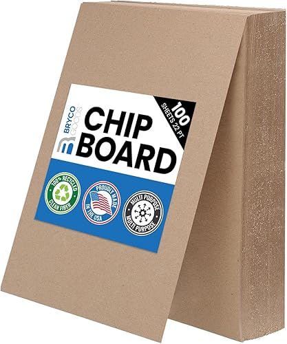 Miniatura 3 de Hojas de aglomerado de 8.5 x 11 pulgadas, 100 hojas de cartón kraft de 22 puntos para manualidades, proyectos de bricolaje y embalaje, alternativa