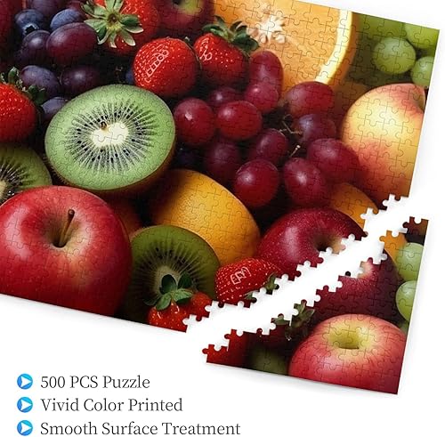 Miniatura 6 de Rompecabezas de frutas y verduras frescas, rompecabezas de madera de 500 piezas, rompecabezas de fotos personalizados para adultos y amigos,