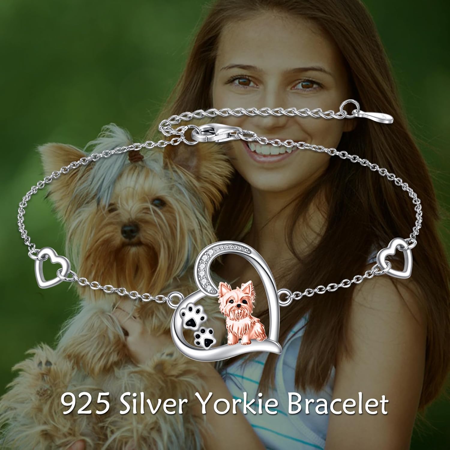 Animal Bracelet S925 Sterling Silver Heart Animal Jewelry Gift For Women Dog Lover - Image 5