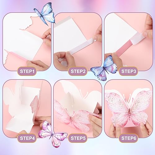Miniatura 3 de Wettarn 12 centros de mesa de mariposa para baby shower para mesas, decoraciones de fiesta de mariposa, cajas de flores de mariposa para fiestas de
