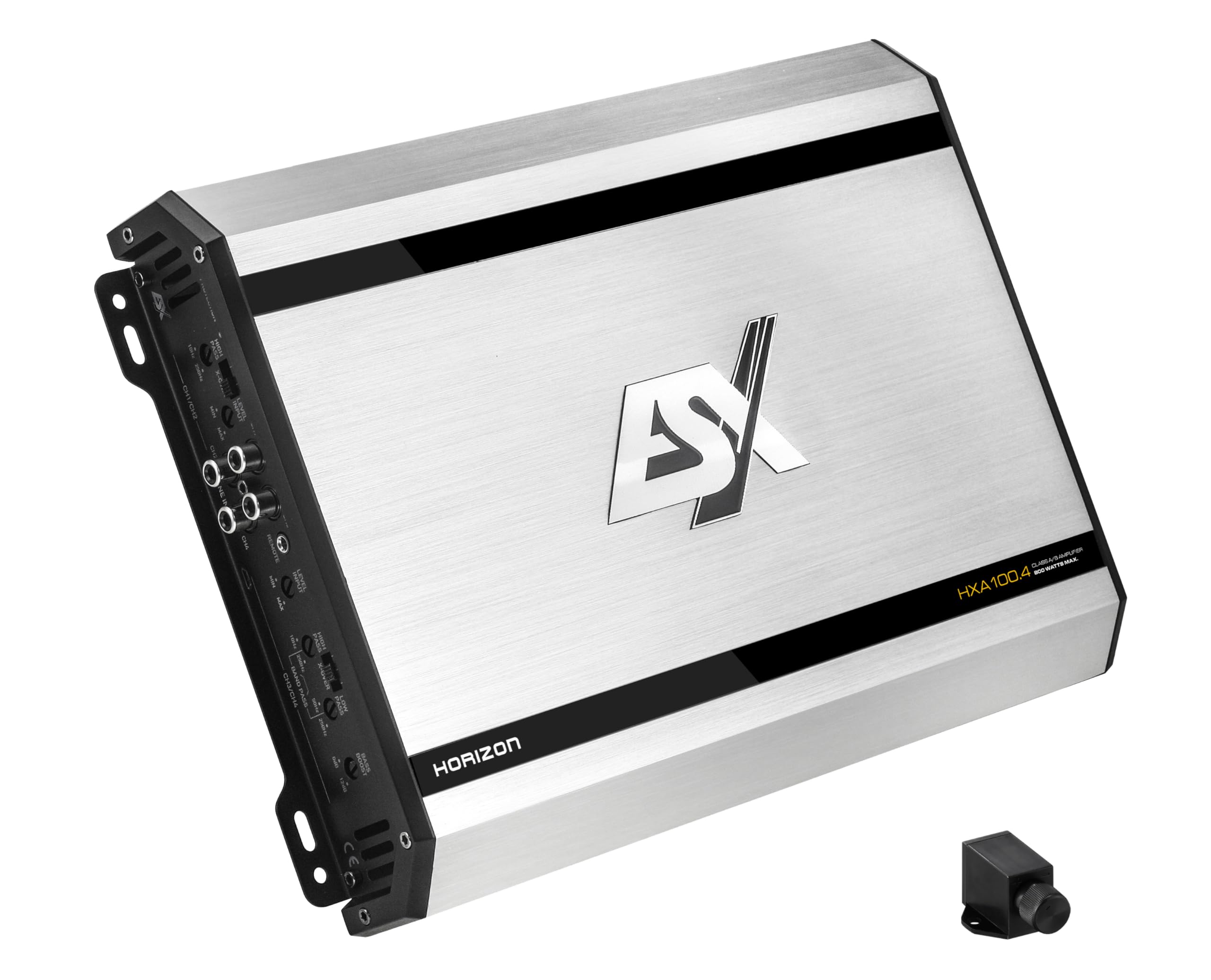 ESX HXA100.4 - Amplificatore classe A/B a 4 canali con 800 W max | telecomando per bassi incluso | serie Horizon