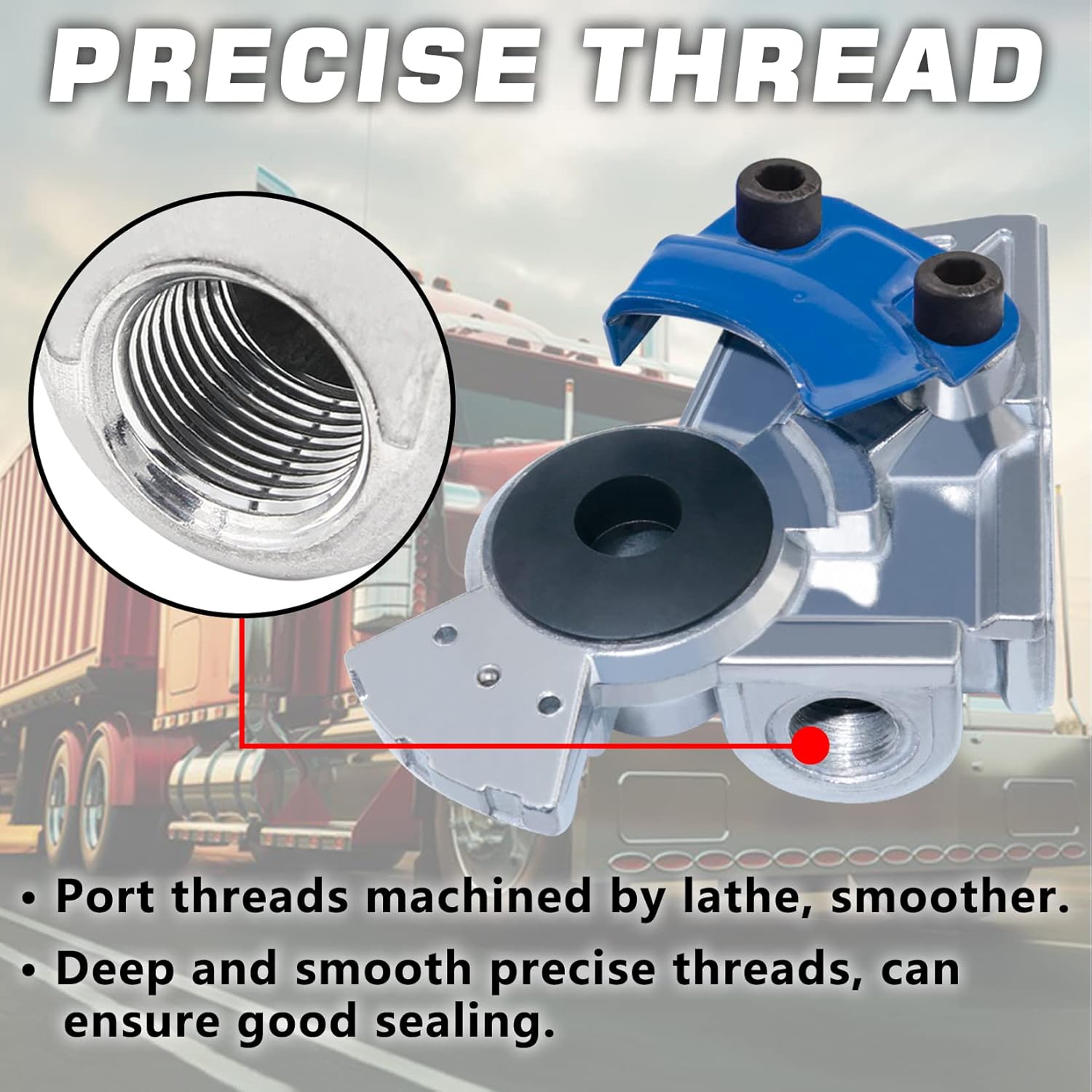 37 Degree Glad Hands Set with 2pcs Seals Universal Emergency Service Aluminum Gladhand Brake Air Hose Coupling Parts Handshake Kit Connectors for Semi Trucks Trailers Tractors, 1 Pair