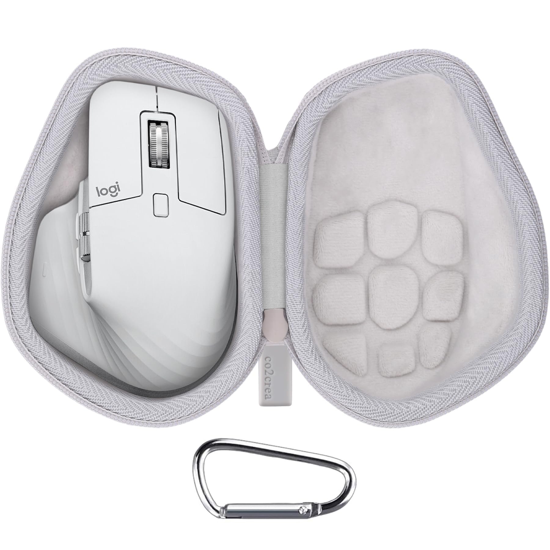 co2CREA Hard Case Replacement for Logitech MX Master 4 / MX Master 3 / Master 3S Advanced Wireless Mouse (Mid Grey Case)