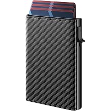 Vinmooog Card Case Men's Wallets ID & Card Sleeves for Men Men's Slim Wallet Aluminium Pop-Up Credit Card Holder with Note Compartment Mini Wallet for Men