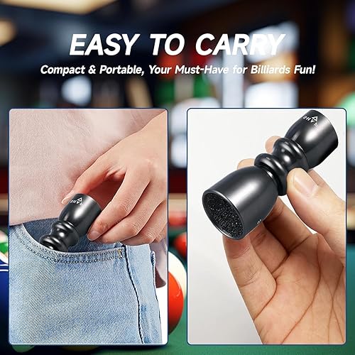 Miniatura 6 de Vastarsky 3-in-1 Cue Tip Tool, Professional Pool Cue Tip Shaper, Billiard Pool Cue Accessories Tool, Scuffer, Shaper, Aerator