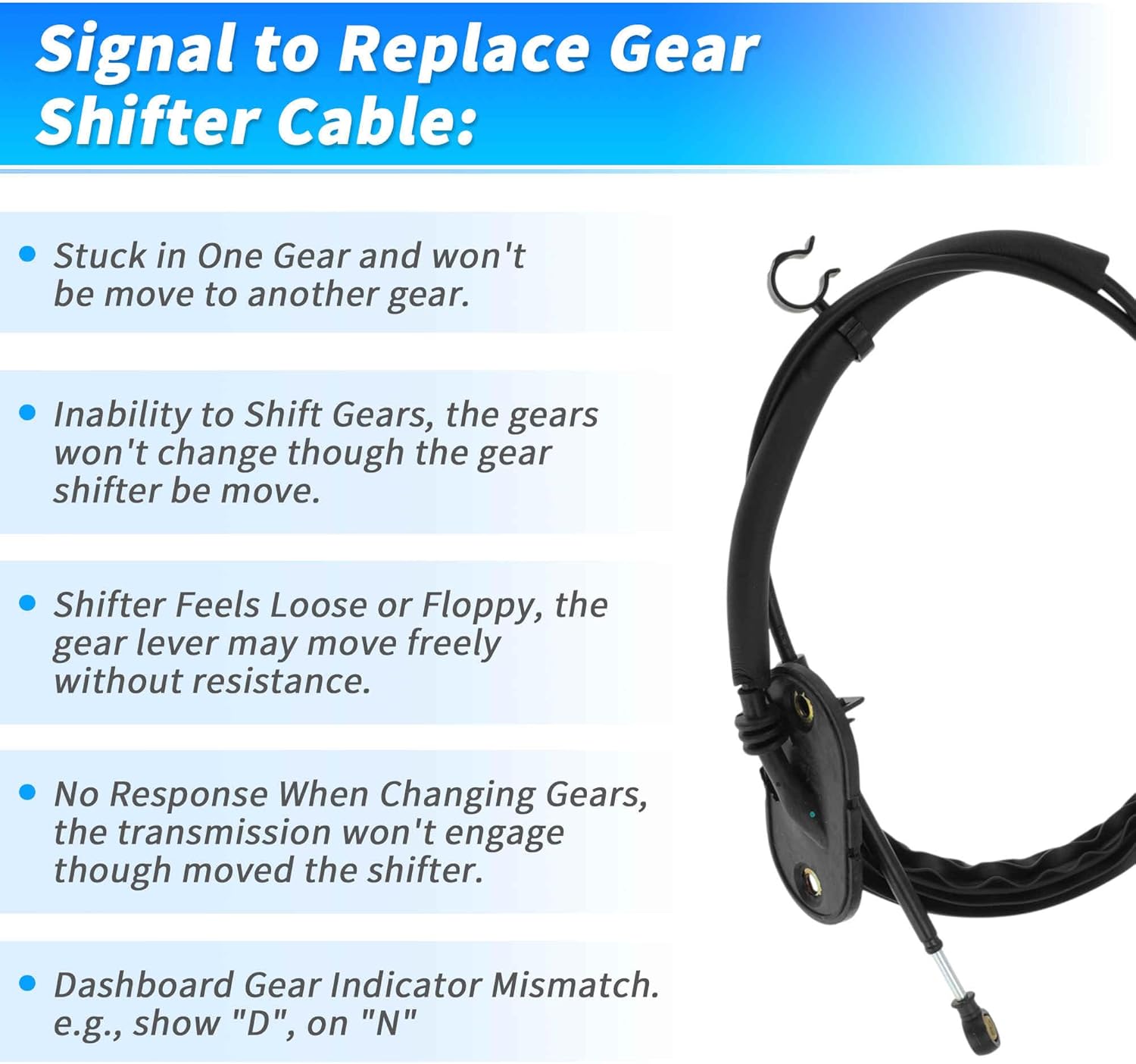 Automatic Transmission Gear Shift Cable for Ford Escape 2008 No.8L8Z7E395B A/T for Range Control Lever Cable Assembly for Mercury Mariner 2008 for Range Lever Shift Control Cable