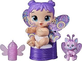 Baby Alive Glo Pixies Minis Doll, Plum Rainbow, Glow-in-The-Dark Doll for Kids Ages 3 and Up, 3.75-Inch Pixie Toy with Surprise Friend