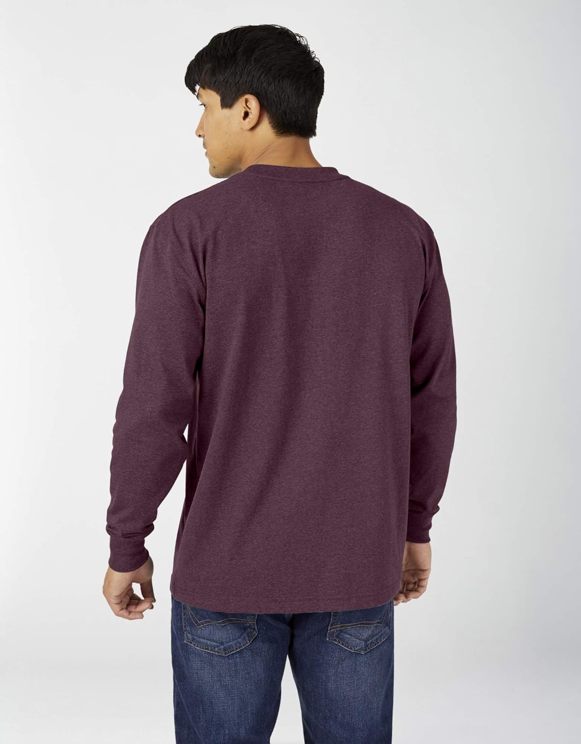 Dickies Mens Long Sleeve Heavyweight Crew Neck Work Utility T-Shirt, Khaki, 30W X 32L US - Image 3