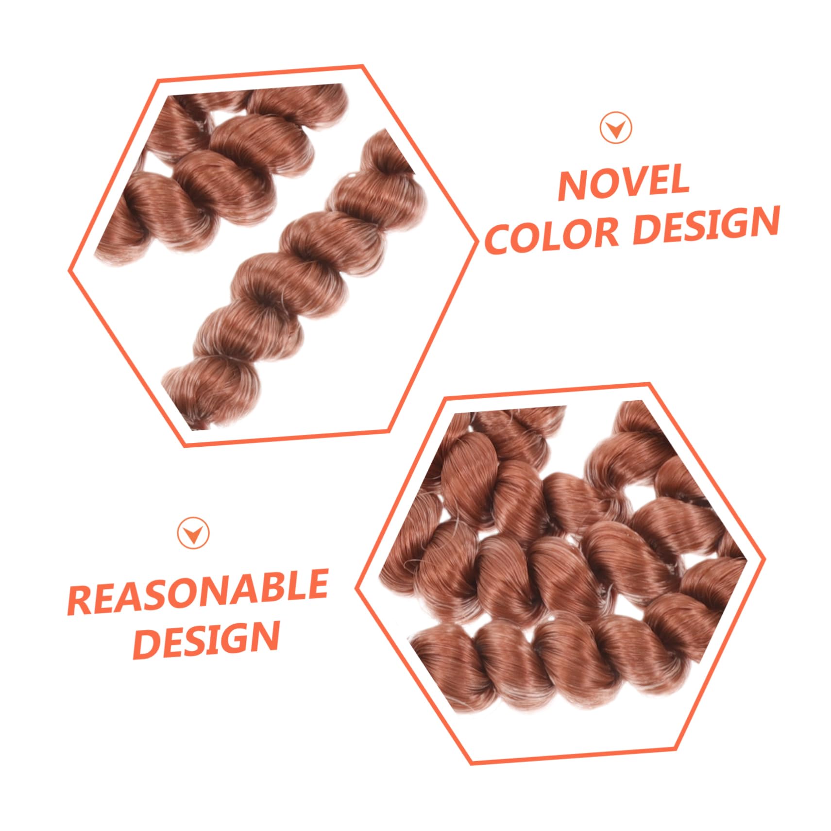 VILLCASE Quality Plastic Doll Wigs 4pcs Lifelike Simulated Hair Wigs for Doll DIY Craft