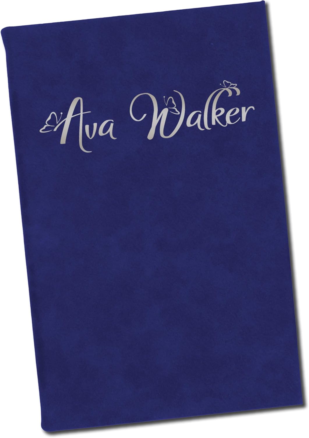My Personal Memories Custom Engraved Thoughts Journal Notebook for Women, Men, Writers, Teachers, Students, Girls, Boys - Personalized and Monogrammed (Blue with Silver)