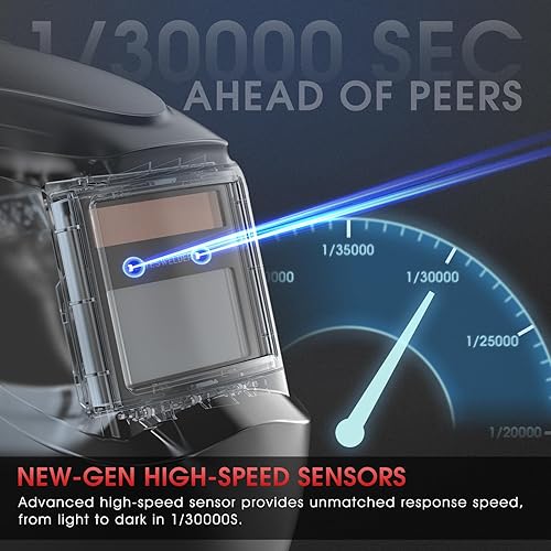 Miniatura 8 de YESWELDER Casco de soldadura de oscurecimiento automático con energía solar de color verdadero, sombra ancha 49-13 para TIG MIG ARC Weld Hood Helmet