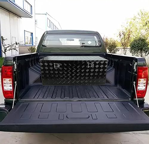 Miniatura 3 de Caja de herramientas chapada en aluminio resistente de 48 pulgadas, caja de herramientas para camioneta, caja de herramientas para remolque, caja de