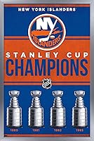 Vista 68 de Trends International NHL New York Islanders - Champions 23 Wall Poster, 34L x 22.4W, Mahogany Framed Version