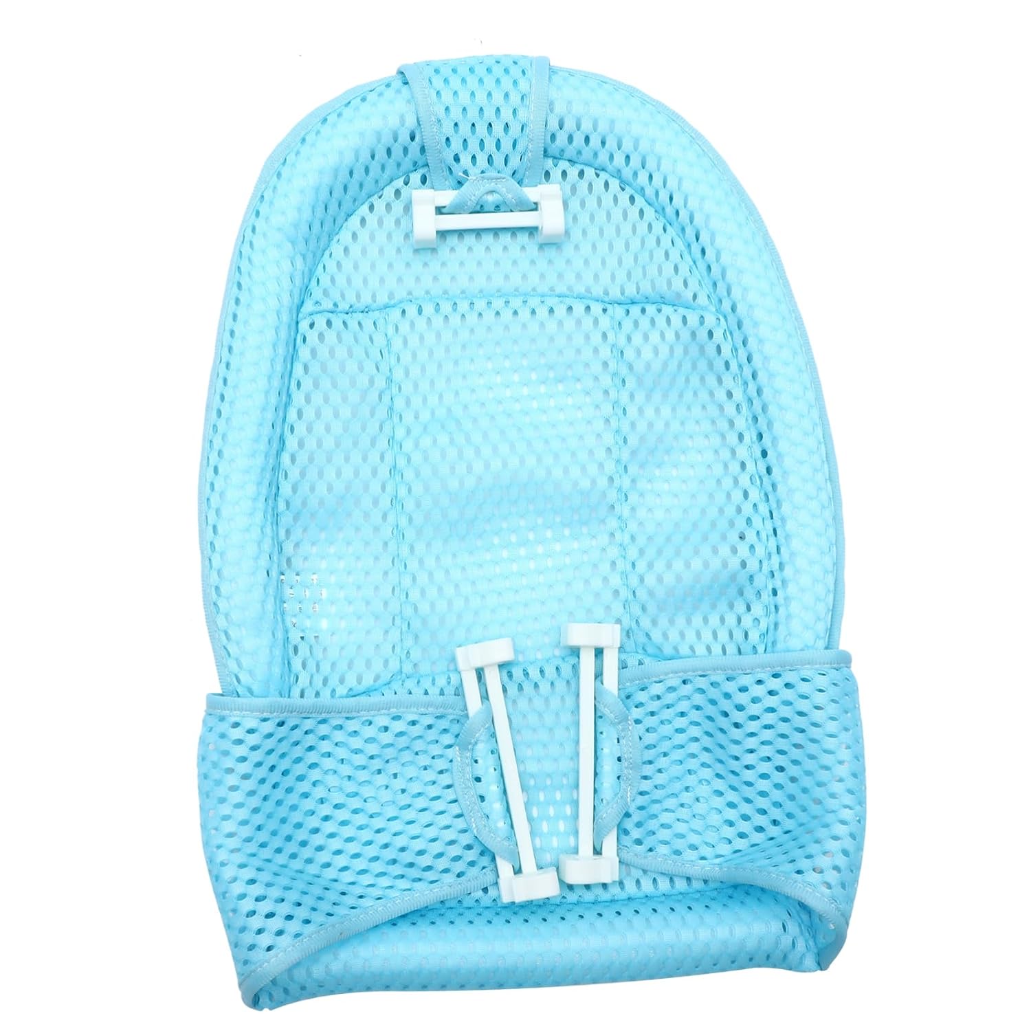 HANABASS Bath Net Support Mat Adjustable Breathable Mesh Bath Seat Safety Non Slip Blue Shower Tub Pad for Newborns
