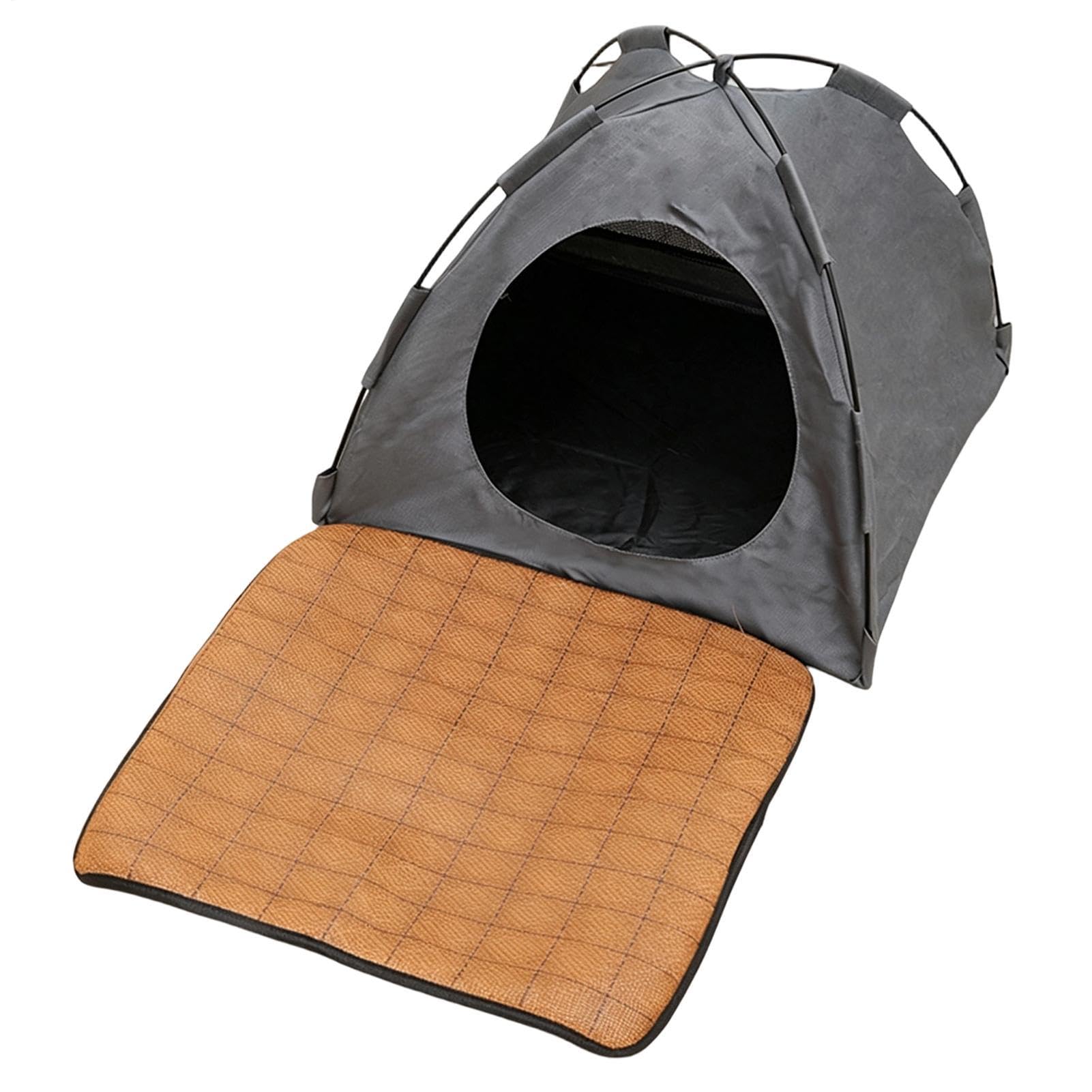 Cama casa para gatos interior exterior portátil con formato de cueva tipi ligera