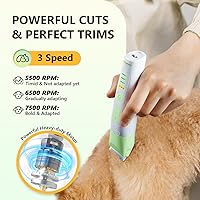 Vista 4 de Kit de aseo para perros SUPRENT, cortapelos de 4 en 1 para suministros de aseo, molinillo de uñas para mascotas inalámbrico eléctrico, recortador