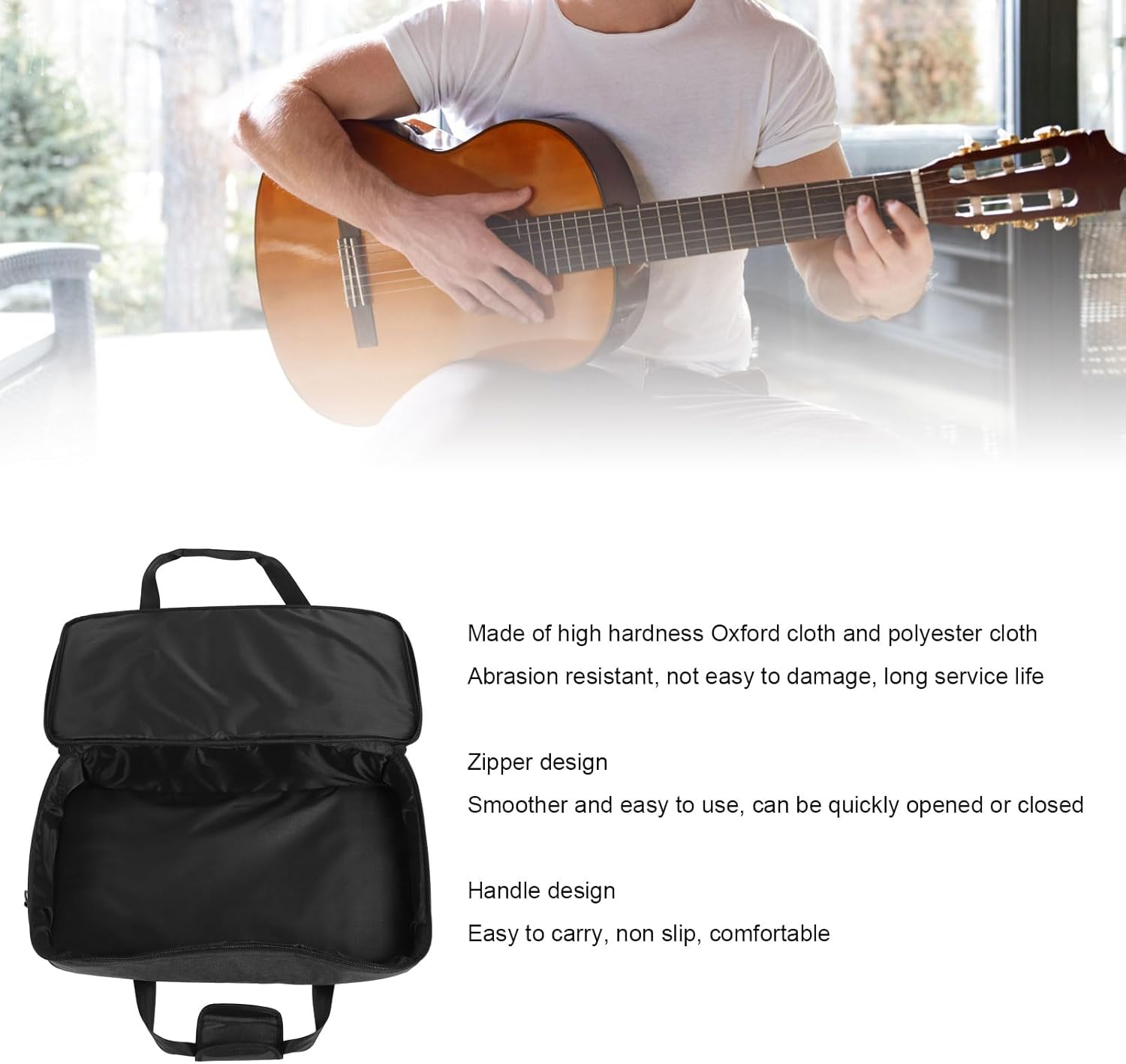 Bewinner Durable Portable Pedalboard Carrying Bag with Guitar Zipper
