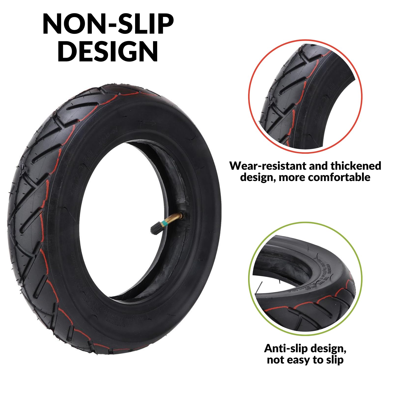 E-Scooter Schlauch 10 Zoll 255x50 - Innen- & Außenreifen Für Elektroroller