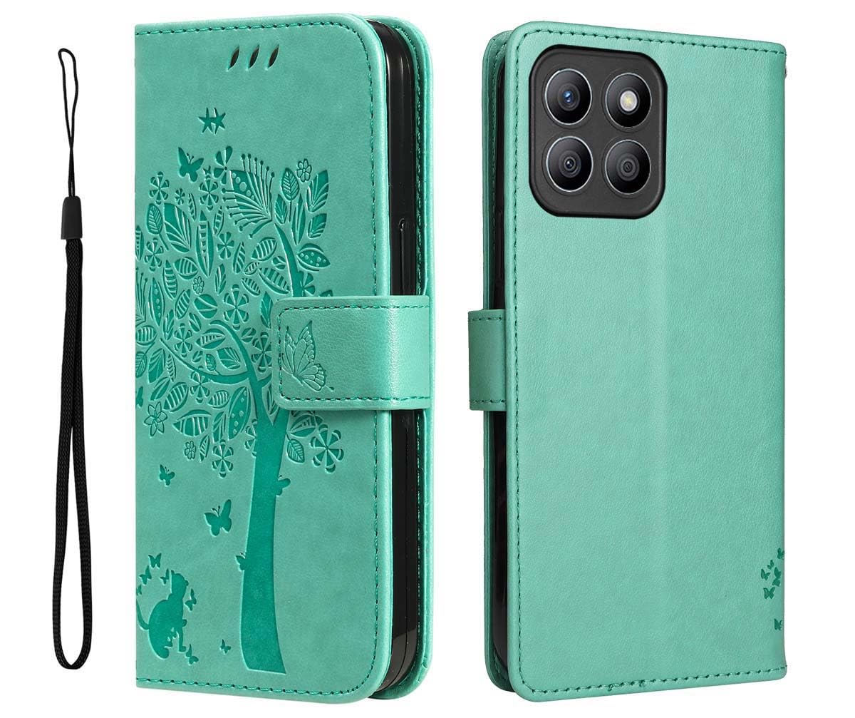 XINNI Cover per Honor X8a Custodia, retrò Flip Magnetica Pelle PU/TPU Portafoglio, Nero