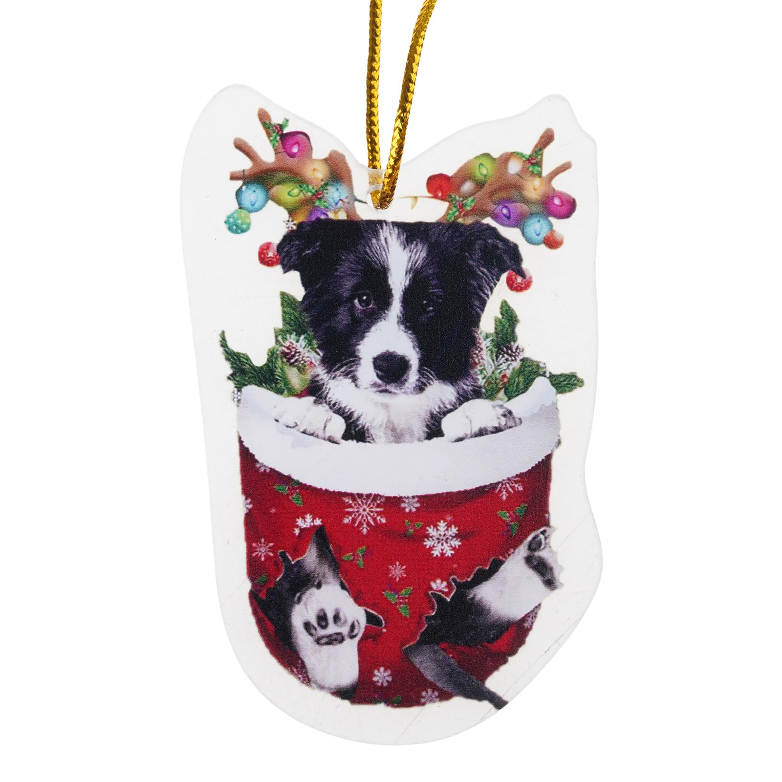 Lerpwige Festival Dog Hanging Charm Acrylic Pendant Christmas Decoration Hanging Ornament For Tree Adornment Dog Stocking Fillers