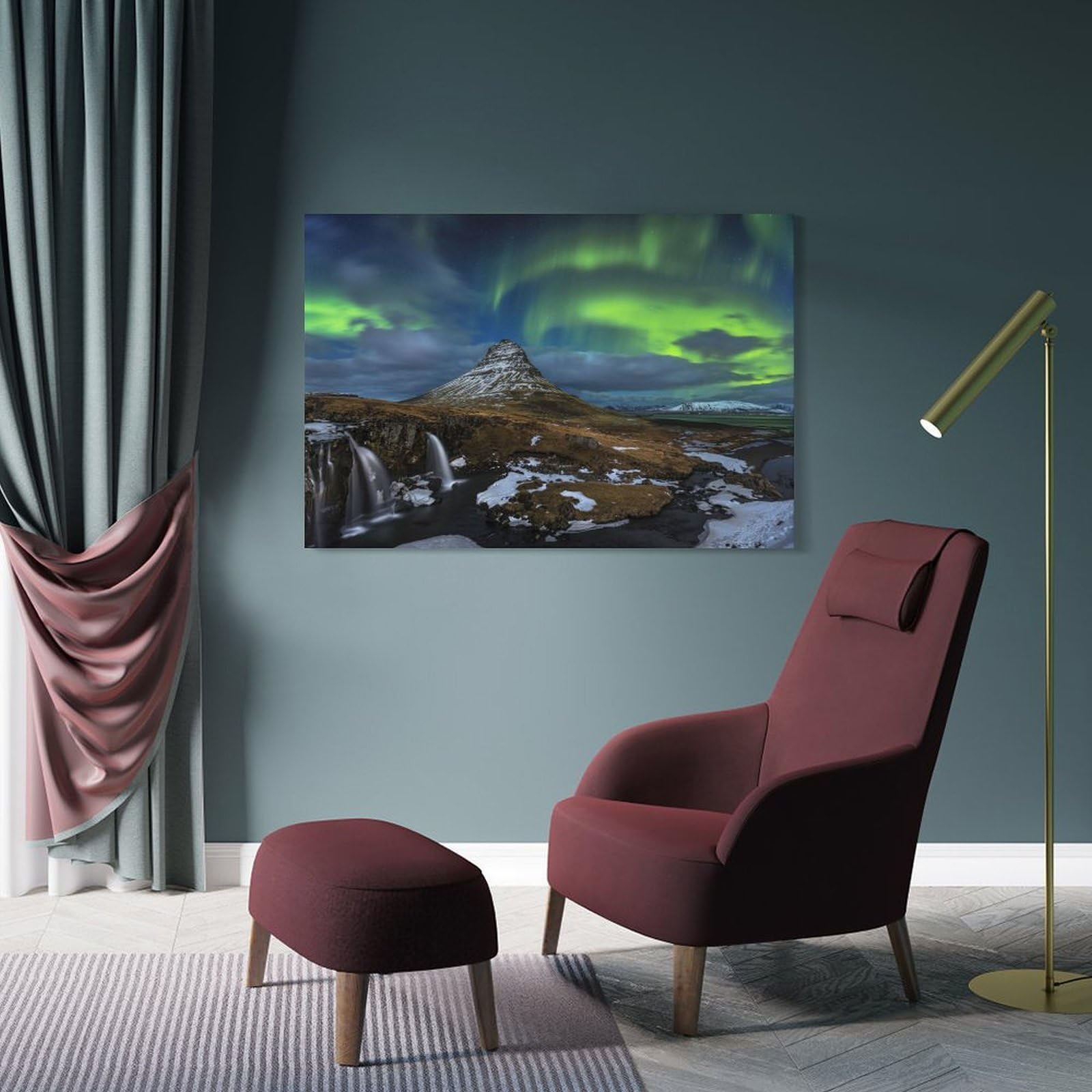 Junmoney Magic Night Canvas Wall Decor 20x30inch(50x75cm), for Study, Office Or Focused Interiors, Wall Art That Adds Style to Work Areas