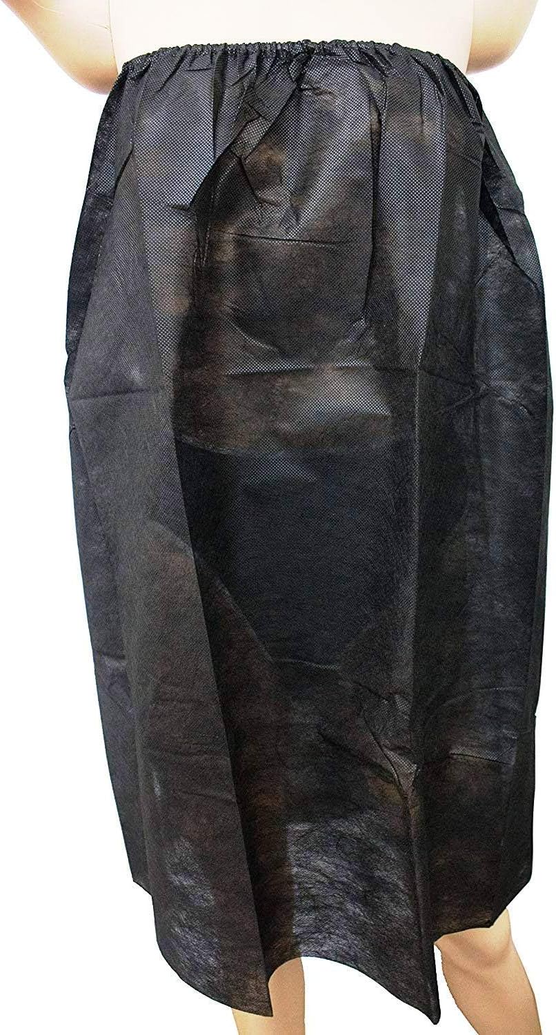 CUFF- SHIELD Facial Gown (Pack of 10 Pcs, Black) for Waxing, Underarms, Salon Spa, Massage