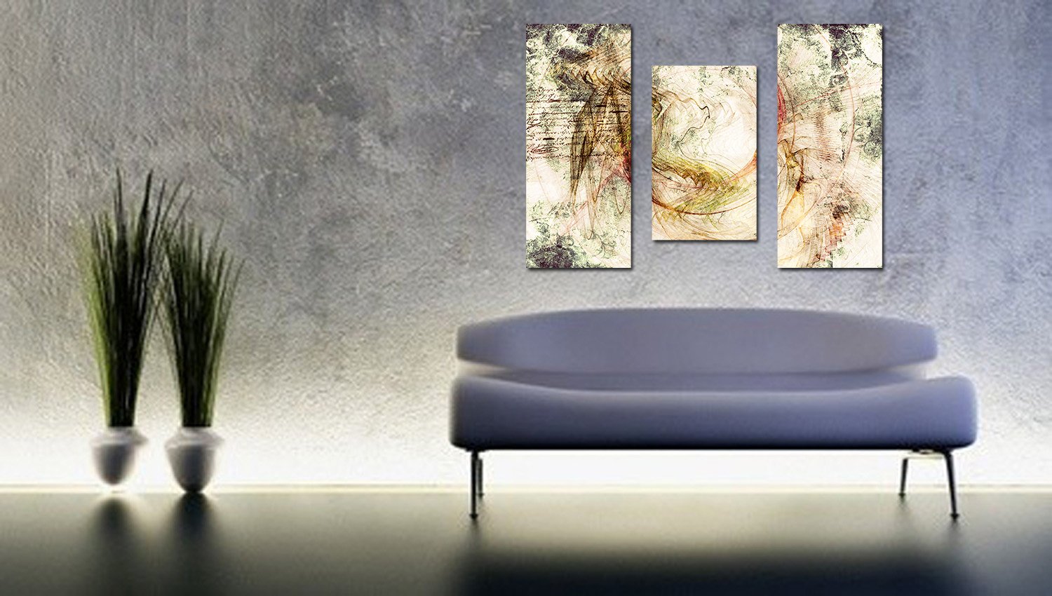 Magic Ocean Feng Shui Wandbild 100x70 Cm – 3-teiliges Keilrahmenbild, Abstraktes Gemälde | Fertig Aufgespannt