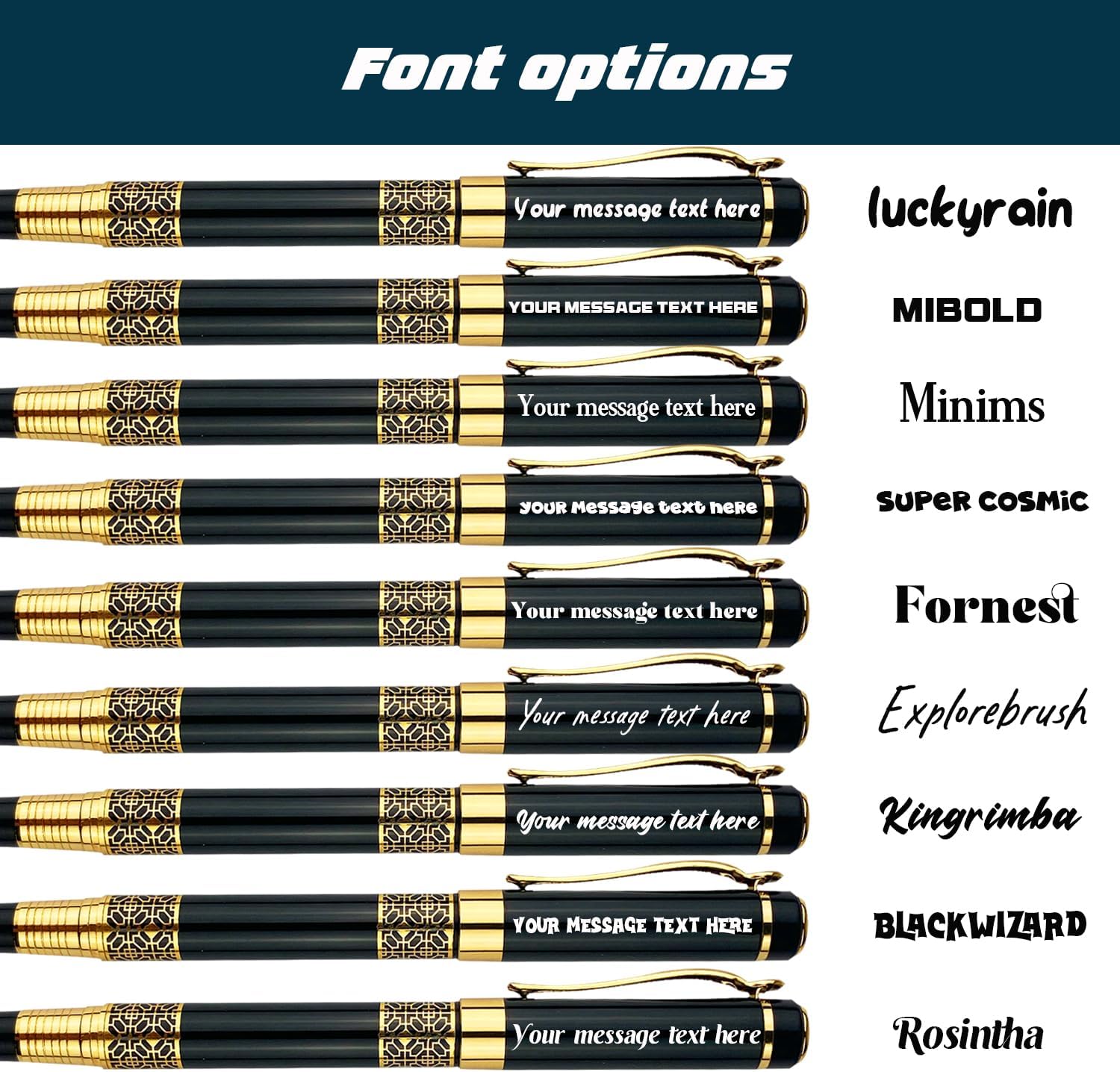 Yastar Personalized Gift Pen with Custom Keychain Engraved Team Name, Phone Number, Slogan Nice Gift for Office, Executive Business Friends Family Colleagues