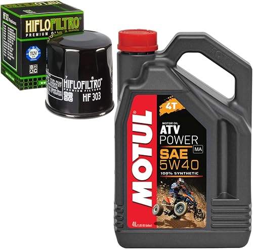 RAD Powersports Kit de cambio de aceite para Polaris 2000 Scrambler 500 4X4 SySynthetic 5W-40